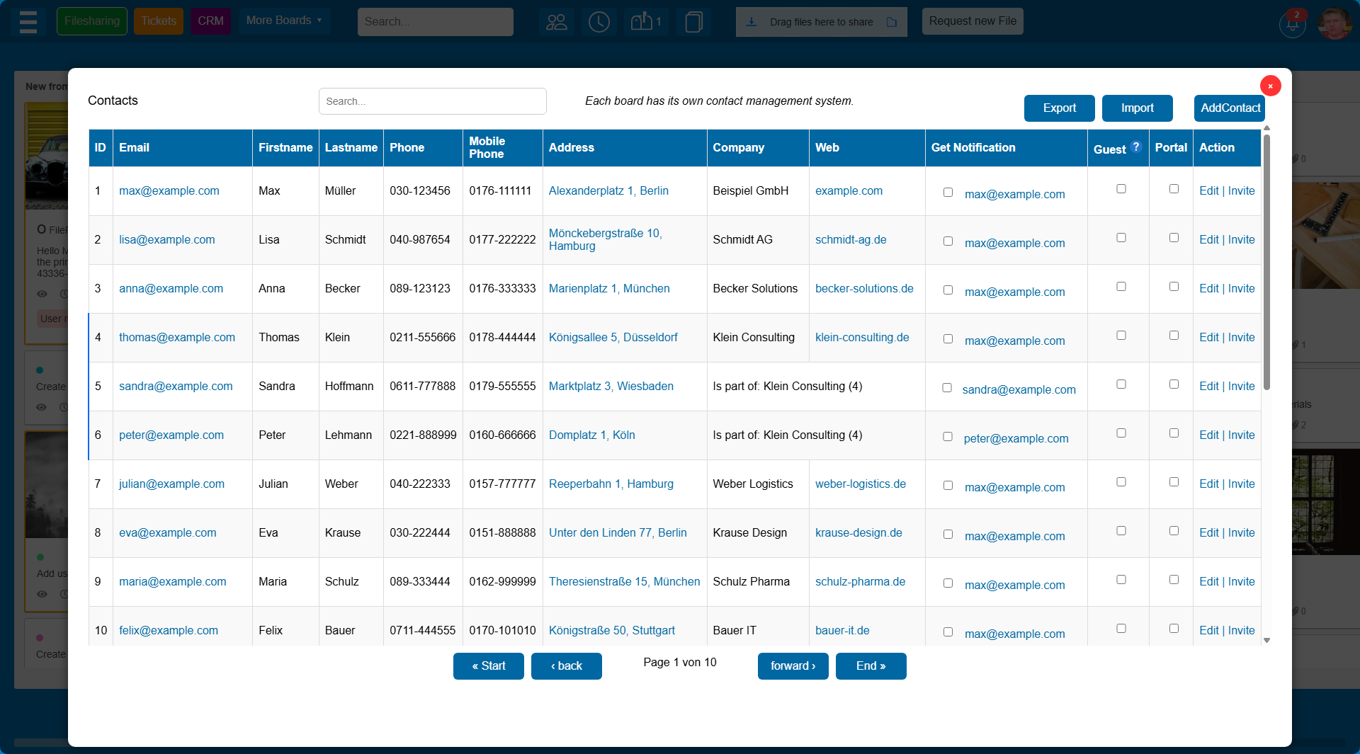 Kanban Board Chat Screenshot